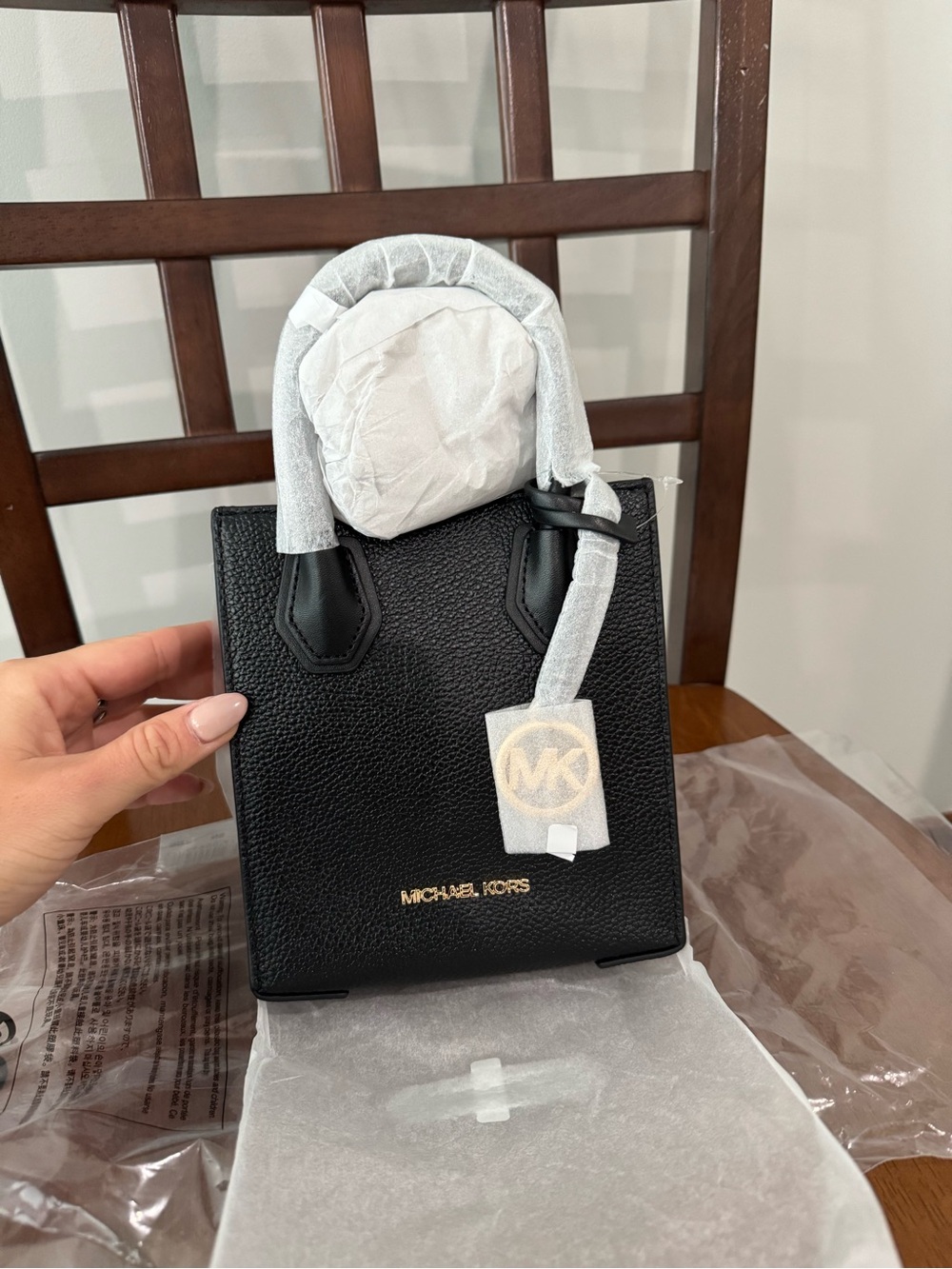 Michael Kors Mercer Extra-Small Pebbled Leather Crossbody Bag